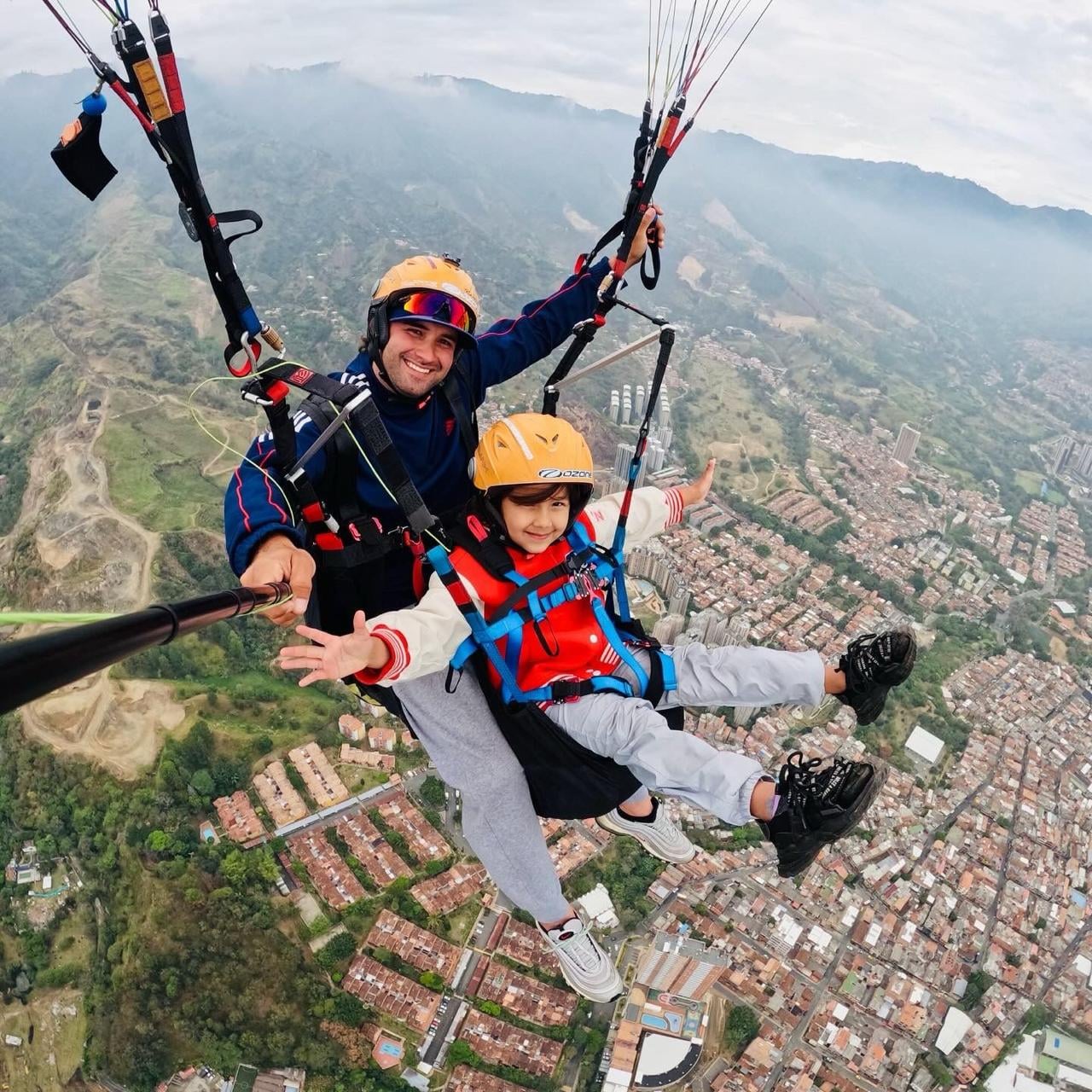 Aterrizaje de parapente en zona designada